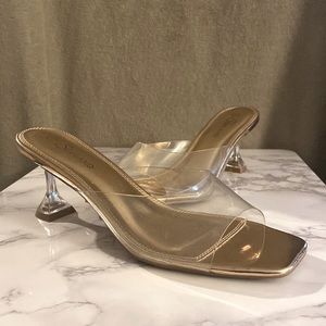 Clear Perspex Mule Heels
